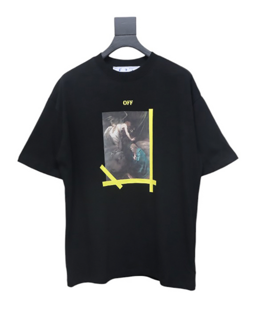 Off-White Oil Painting Gold Arrow Short Sleeve T-Shirt